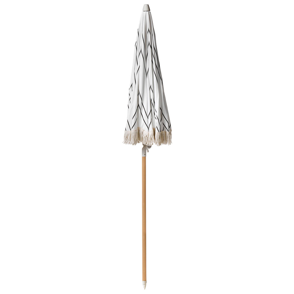 SLUNEČNÍK 155 cm Bílý/Černý Mondello - bílá/černá, dřevo (155/155cm) - Beliani