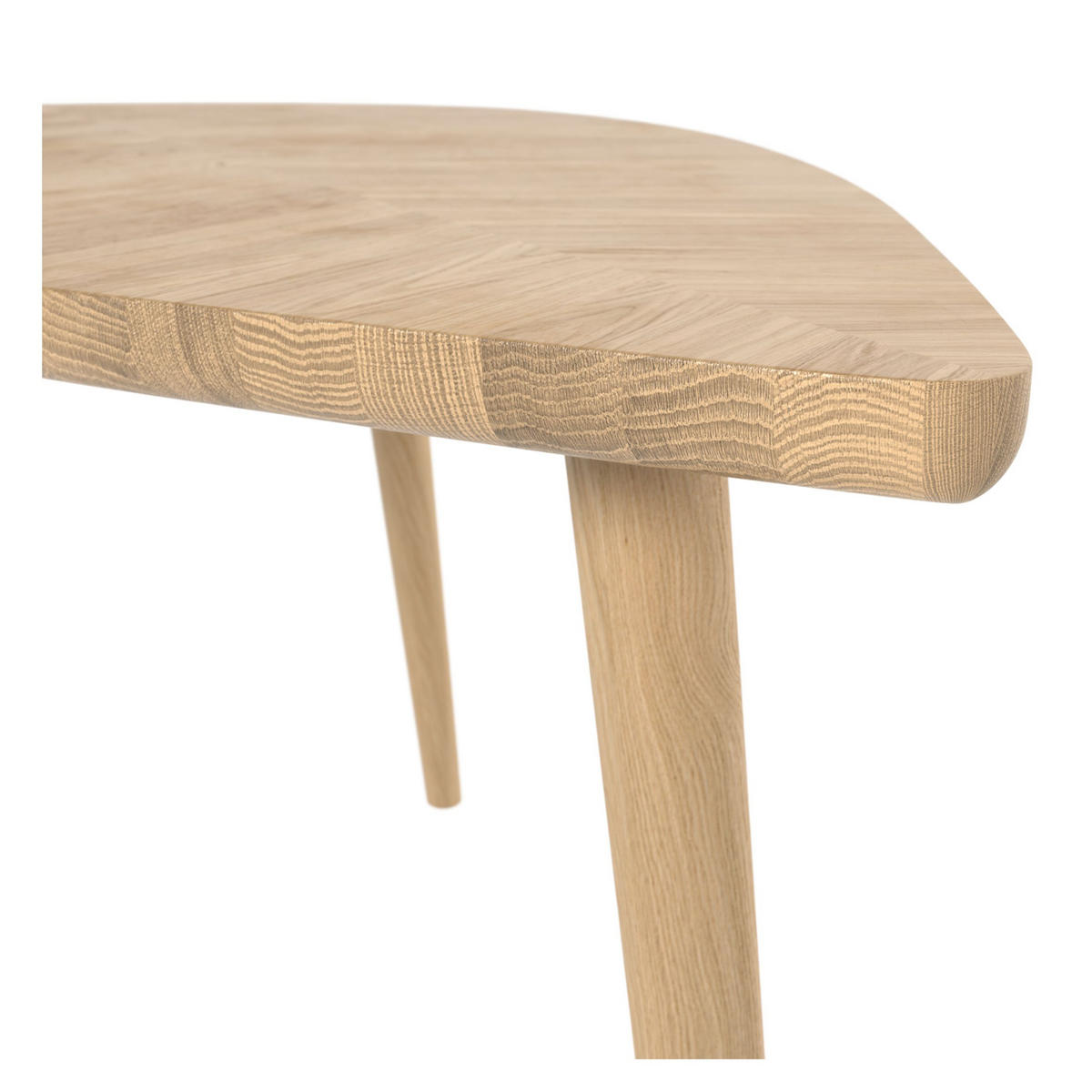 COUCHTISCH Blatt P2M, Eichenholz , blattförmig , 69 cm - Eichefarben, Eichenholz/Holz (37.5/67/50cm) - Onemarket