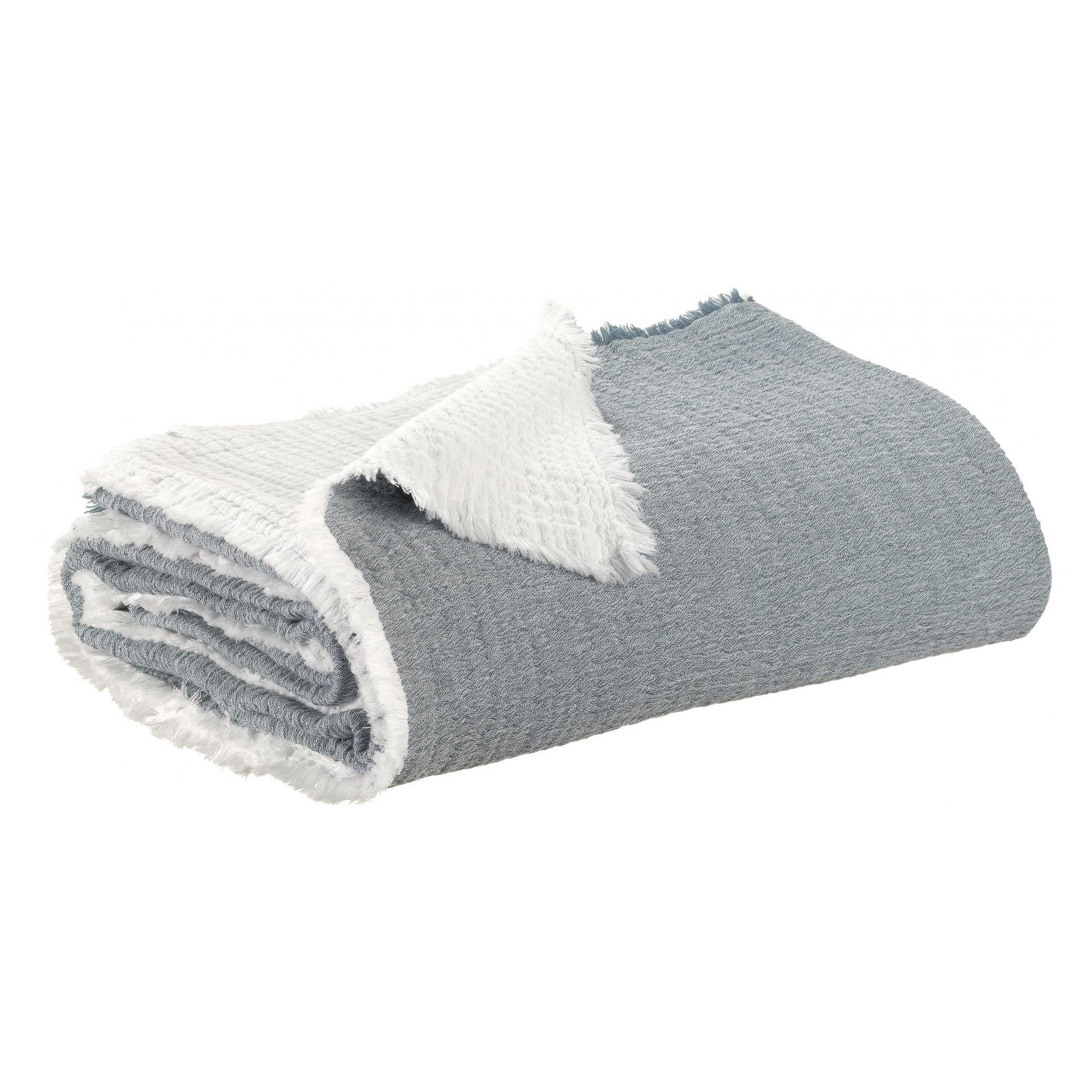 TAGESDECKE Emilio pazifik 240 x 260 cm - Blau, Textil (240/260cm) - Vivaraise