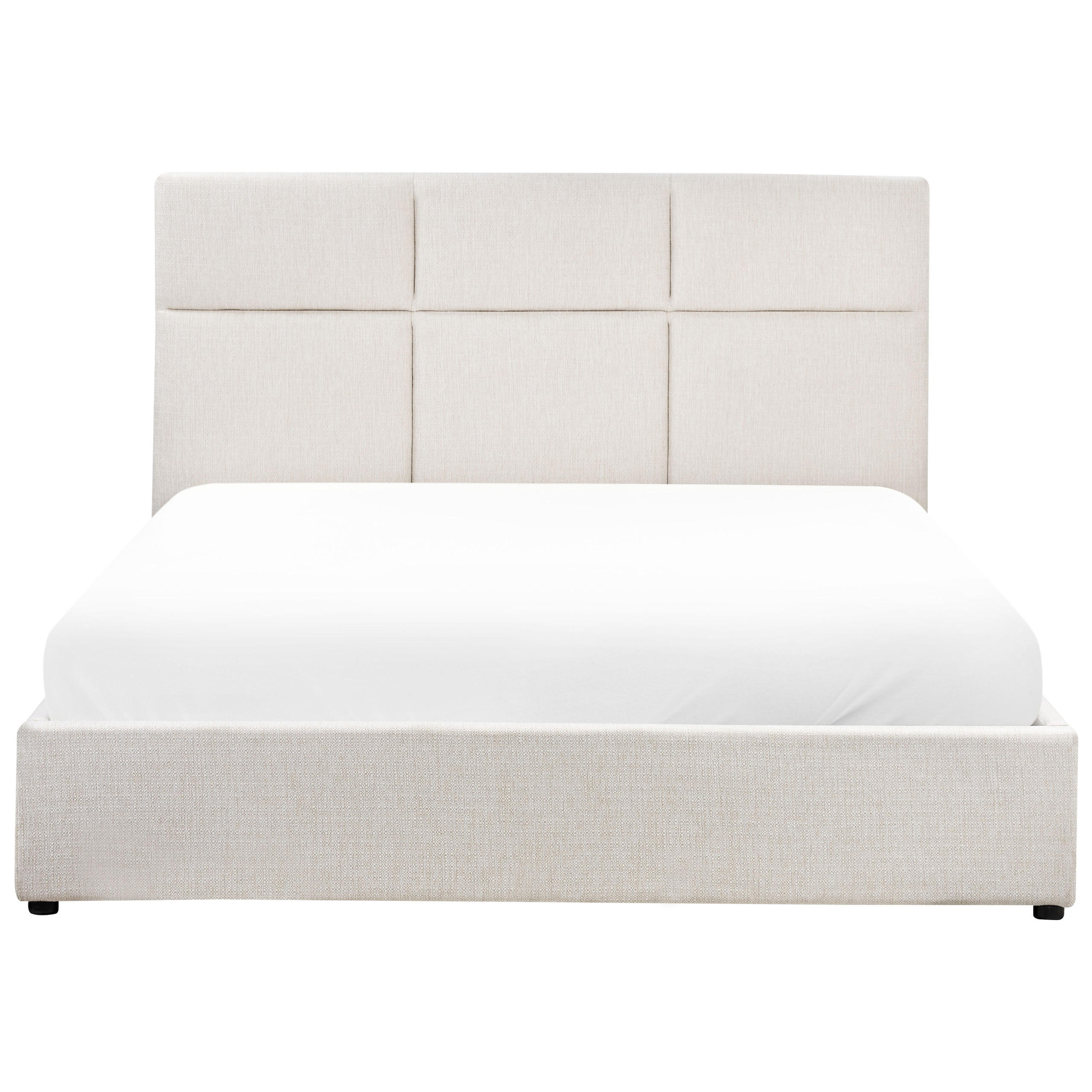 POLSTERBETT 160x200 cm Weiß Lagord - Creme, Textil (160/200cm) - Beliani