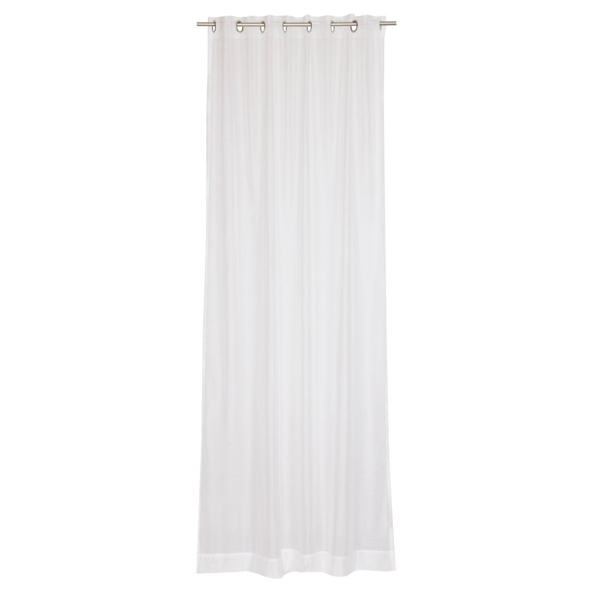 ÖSENVORHANG SOLID transparent - Creme, Textil (140/1/250cm) - Schöner Wohnen