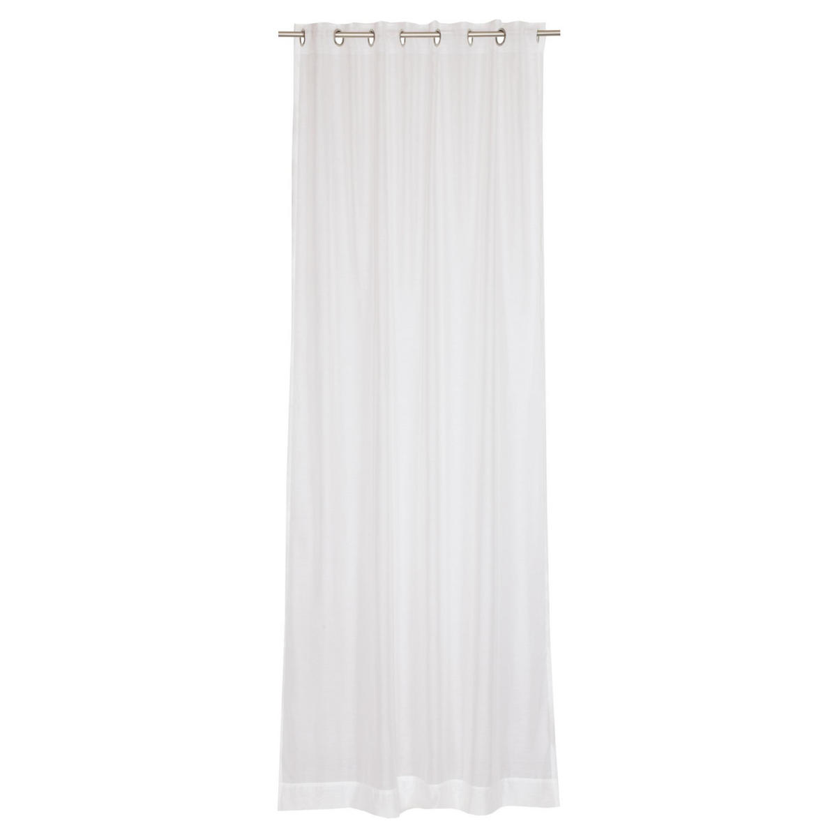 ÖSENVORHANG SOLID transparent - Creme, Textil (140/1/250cm) - Schöner Wohnen