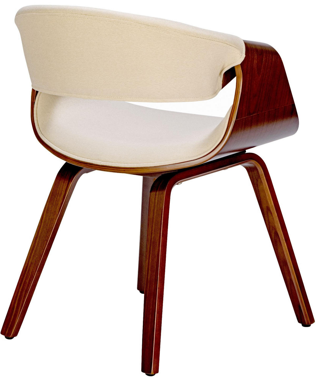 ESSZIMMERSTUHL Foley 76x62x52 cm walnuss/creme - Nussbaumfarben, Holz (62/76/52cm) - furnicato