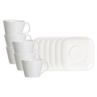 KAFFEETASSEN MIT UNTERTASSEN Arena weiß 200 ml 6er Set - Weiß, Keramik (0.2L) - Ritzenhoff Breker