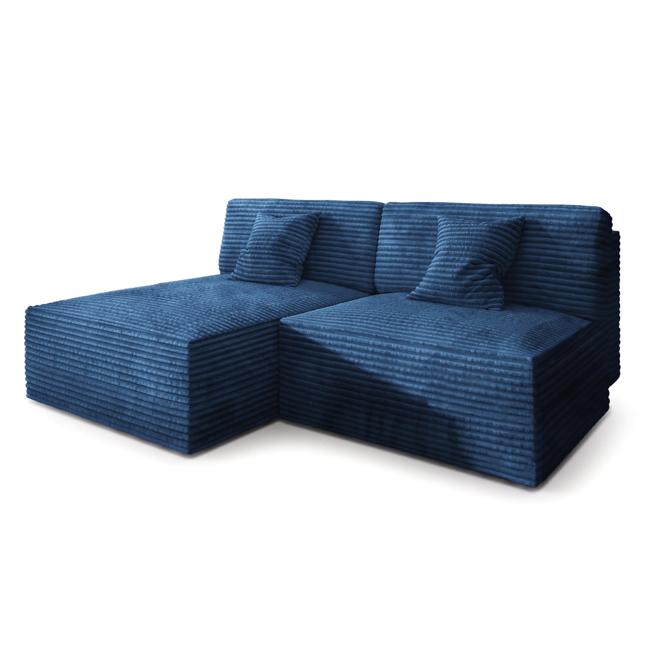 Masseno Ecksofa Blau 204x148 cm