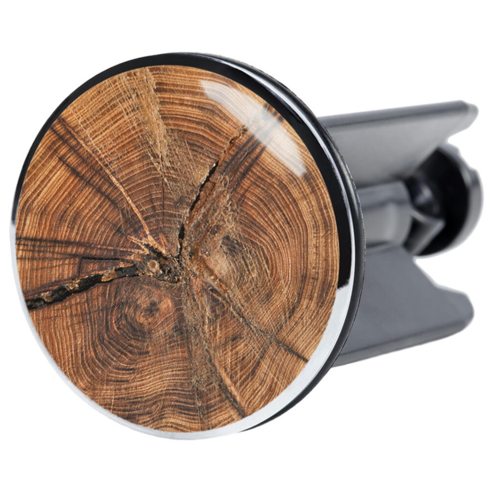 WASCHBECKENSTÖPSEL Old Tree - Braun, Kunststoff/Metall (4/7/7cm) - Sanilo