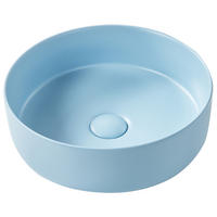 UMYVADLO NA DESKU Modré 37 cm Keramika Gudar - modrá, keramika (37/12/37cm) - Beliani