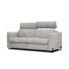 SOFA MEZO 3-Sitzer mit Schlaffunktion, beige - Beige/Schwarz, Holz/Textil (232/90/107cm) - Courtois Laville