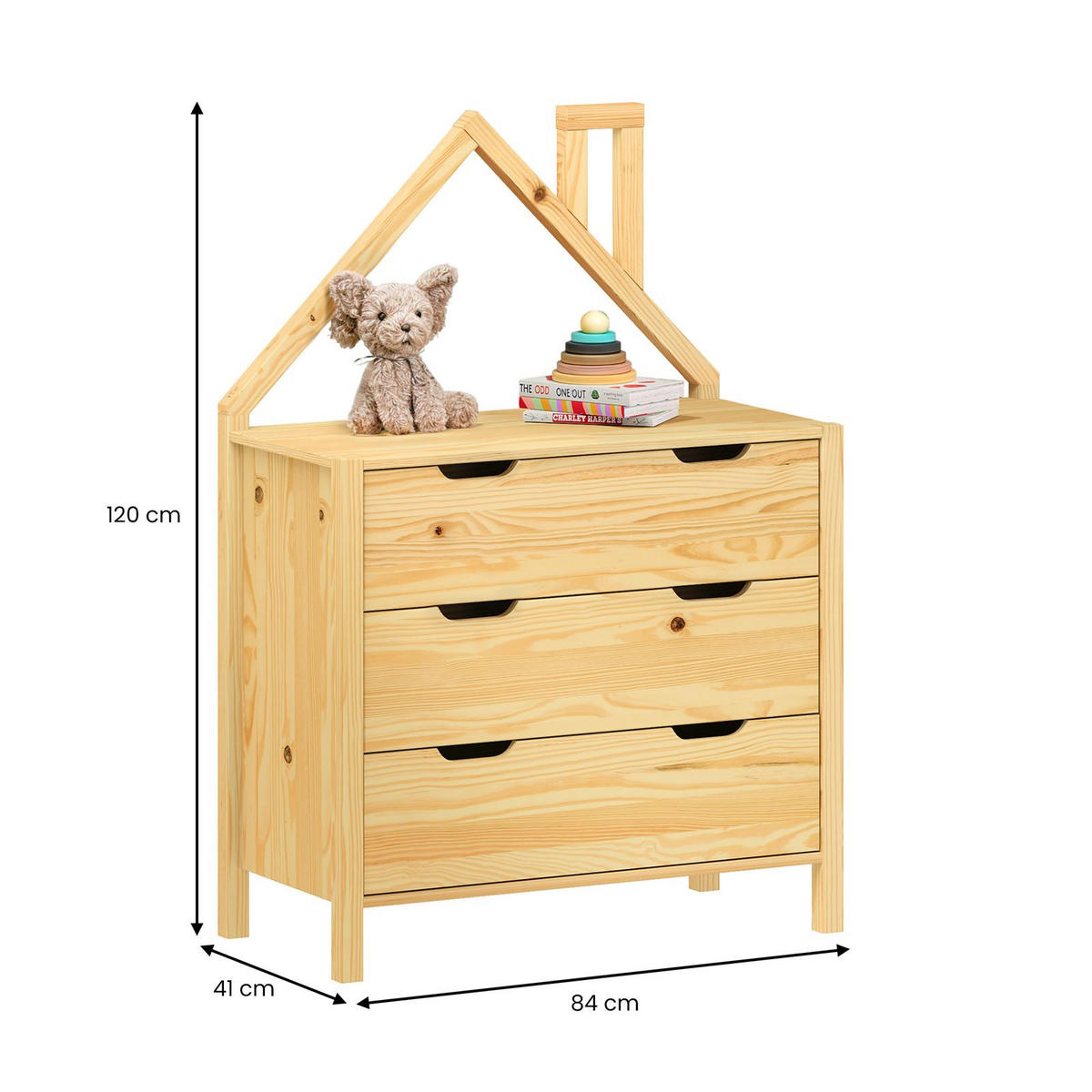 KOMMODE ELANO - Naturfarben, Holz (83/120/41cm) - IDIMEX