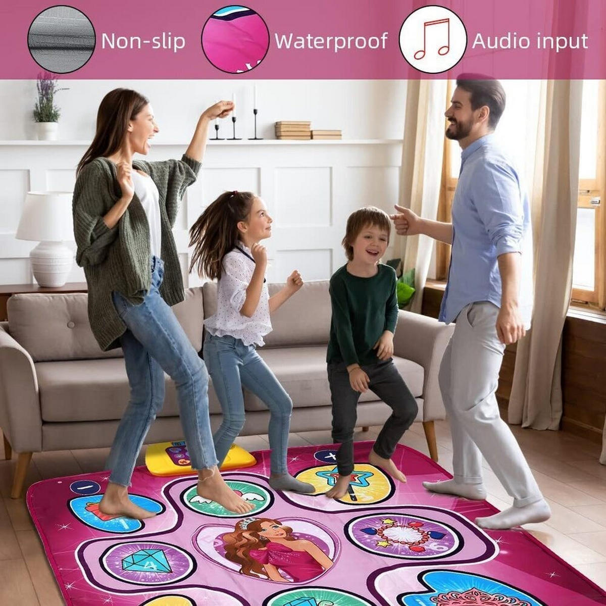 SPIELMATTE, 90 × 90 cm - Multicolor, Kunststoff (90/5/90cm) - Weltevree