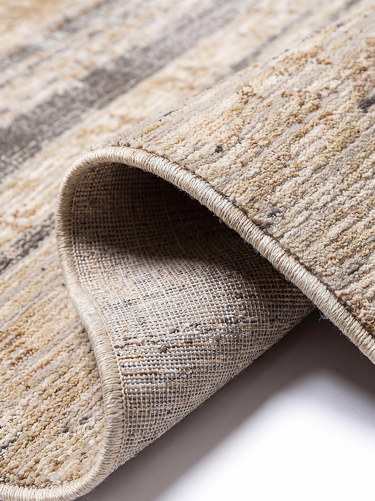 KURZFLORTEPPICH HORNER, Streifen, Natur, 160 x 230 cm - Beige, Textil (160/230cm) - KADIMA DESIGN