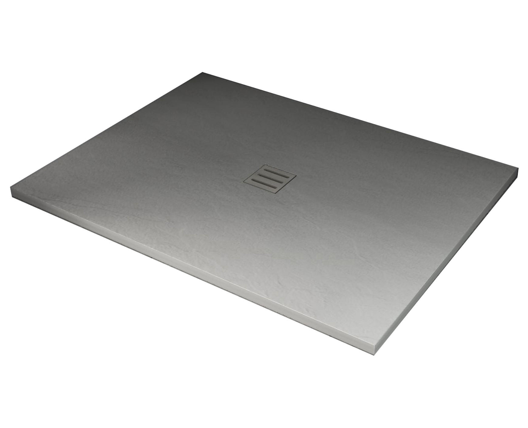 DUSCHTASSE Steinlook Weiß 120 x 80 x 3,2 cm SMC - Weiß, Kunststoff (120/3.2/80cm) - Glasdeals
