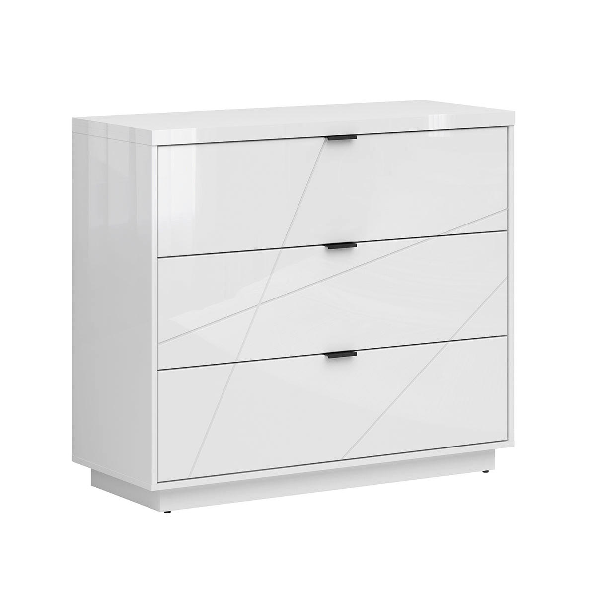 KOMODA Sven Bijeli - bijela, drvni materijal (106/93/42cm) - Petits-meubles