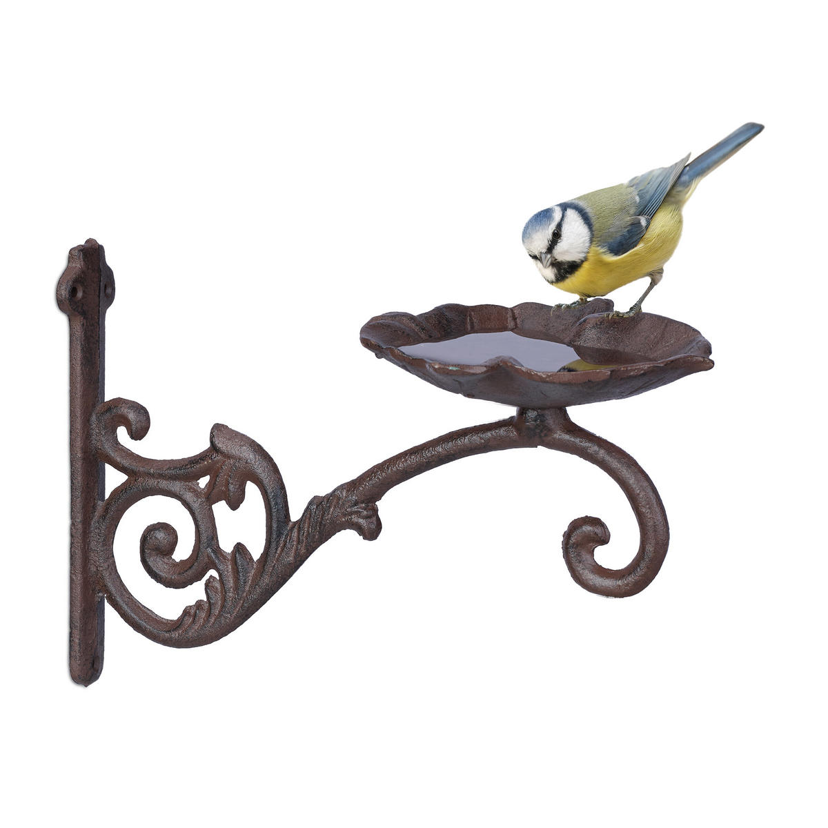 VOGELTRÄNKE - Braun, Metall (27/18/13cm) - Relaxdays
