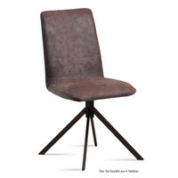 ESSZIMMERSTUHL (6er-Set) Dredi 47x92x60 Schwarz/Braun - Schwarz/Braun, Kunststoff (60/92/47cm) - 58aufmkessel