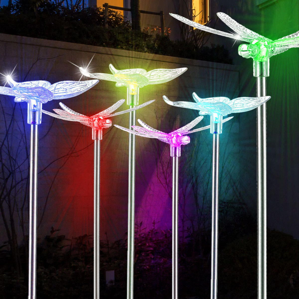 LED AUSSENLEUCHTE Klar Kunststoff 12er Set - Klar, Kunststoff (6/7/42cm) - Globo Lighting