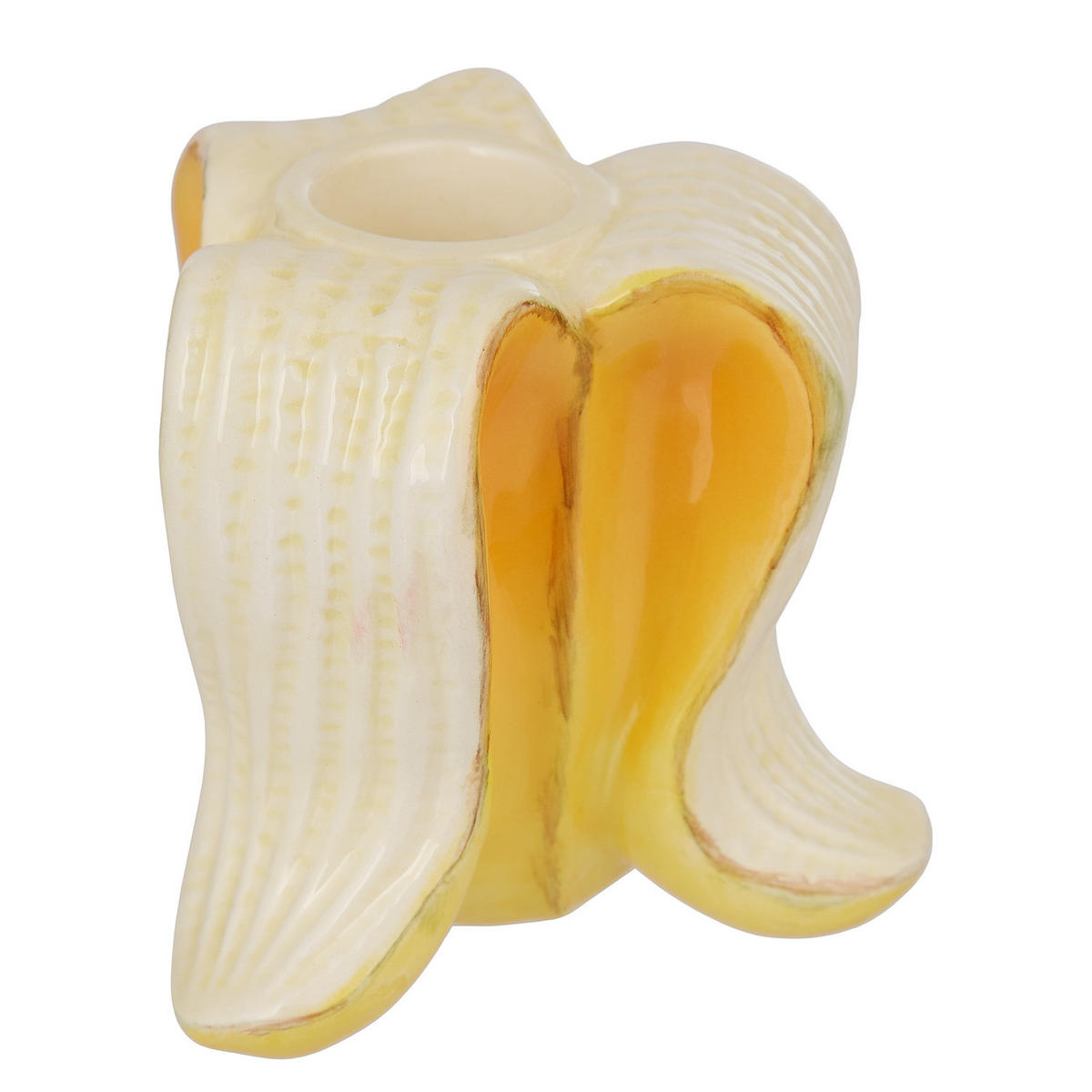 KERZENHALTER (4er Set) Banana - Gelb, Stein (7/7/10cm) - Butlers