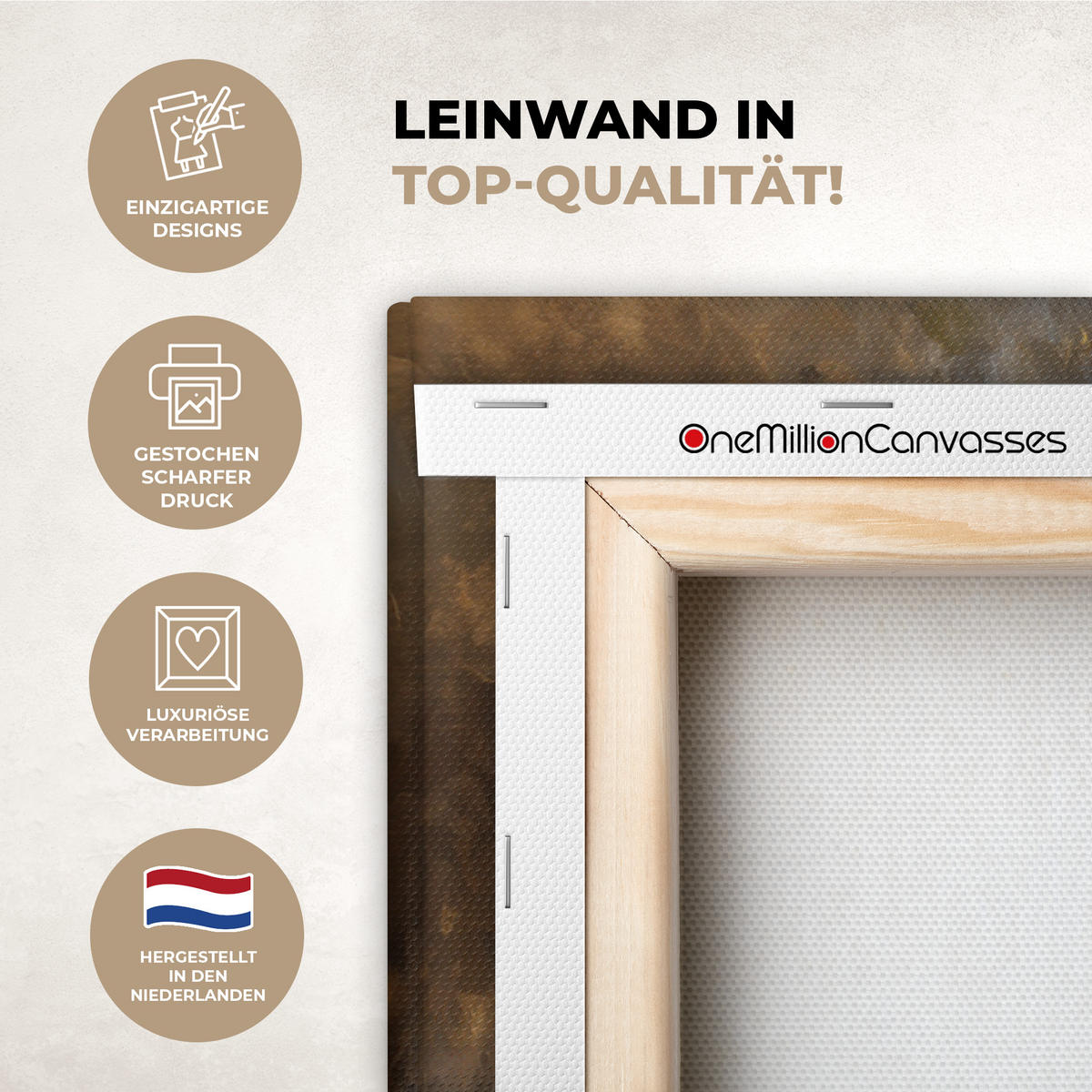 LEINWANDBILD Jesus - Kniend - Waldlandschaft - Betend Wohnzimmer Groß 120x80 cm - Beige/Hellblau, Textil (120/80cm) - MuchoWow