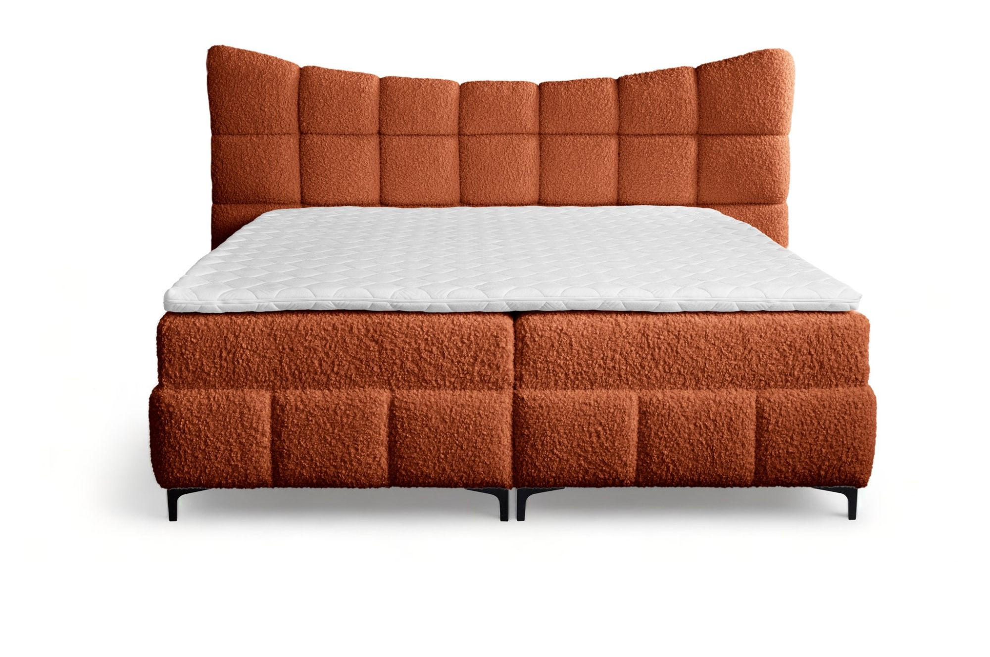Thumbnail - Fun Möbel Boxbett, Rotbraun, Textil, 140x200 cm, Schlafzimmer, Betten, Boxspringbetten