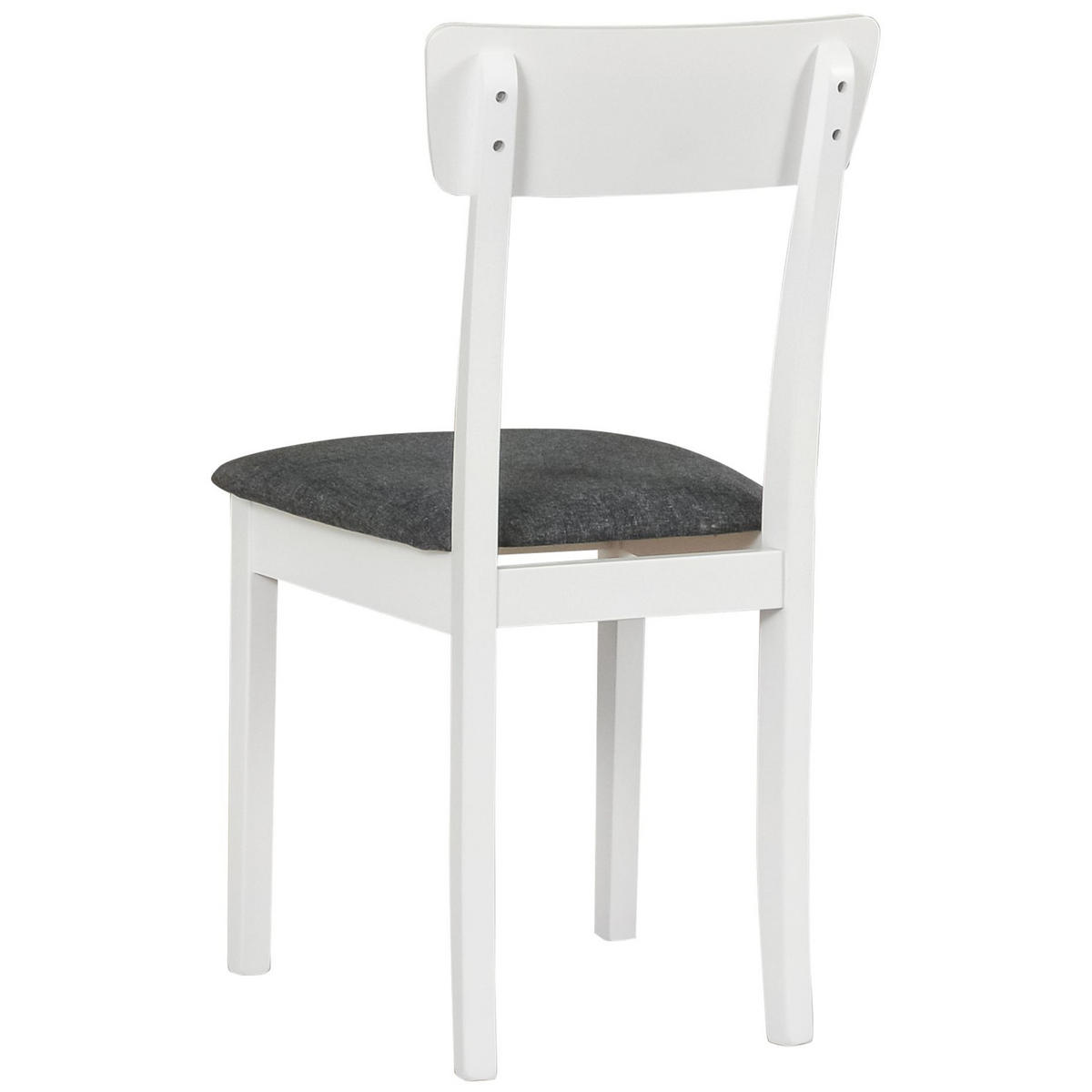 HOLZSTUHL Wehron Dunkelgrau/Weiß - Weiß, Holz/Textil (43/86/40cm) - Selsey