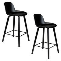 BARHOCKER Albert Kuip Rückenlehne 65 cm Schwarz - 2 er Set - Schwarz, Kunststoff (45/89/47.5cm) - Zuiver
