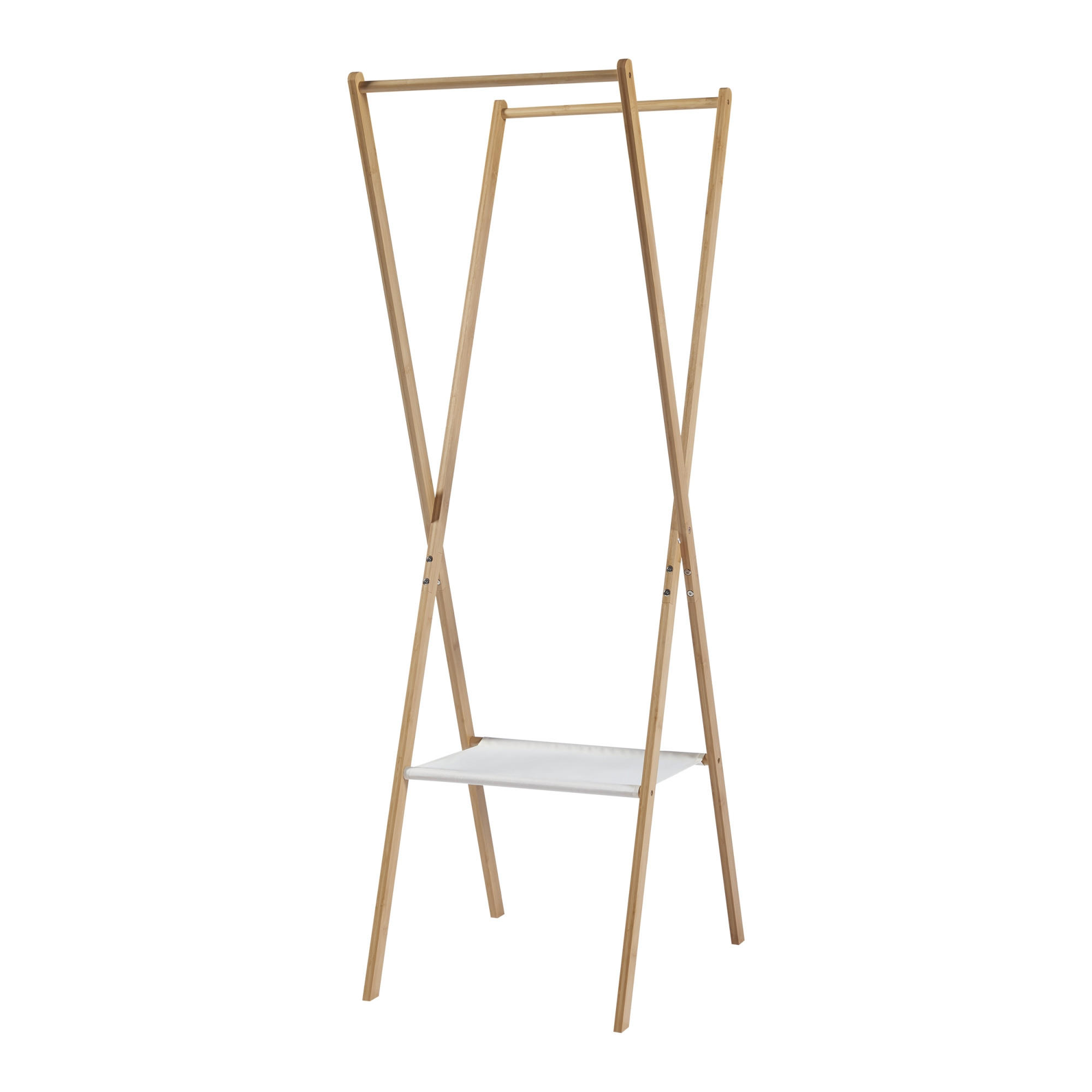 GARDEROBENSTÄNDER Iisalmi - Naturfarben, Holz (50/156/57cm) - [en.casa]