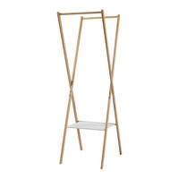 GARDEROBENSTÄNDER Iisalmi - Naturfarben, Holz (50/156/57cm) - [en.casa]