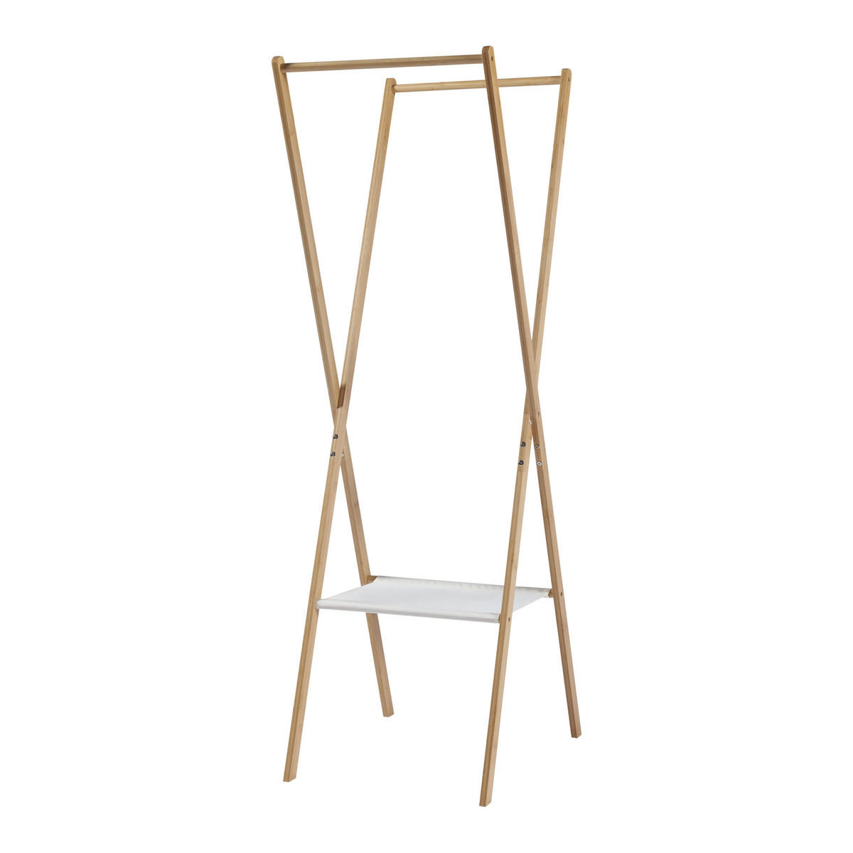 GARDEROBENSTÄNDER Iisalmi - Naturfarben, Holz (50/156/57cm) - [en.casa]