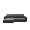 ECKSOFA NEST Universal mit Liegeflache 157x240 cm - Dunkelgrau/Schwarz, Holz/Textil (280/187cm) - Muffo