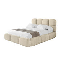 POLSTERBETT mit Bettkasten und Lattenrost, Bett mit Matratze H3/H4 - NOMA 120x200 Beige - Ecru, Holzwerkstoff/Textil (120/200cm) - ALTDECOR