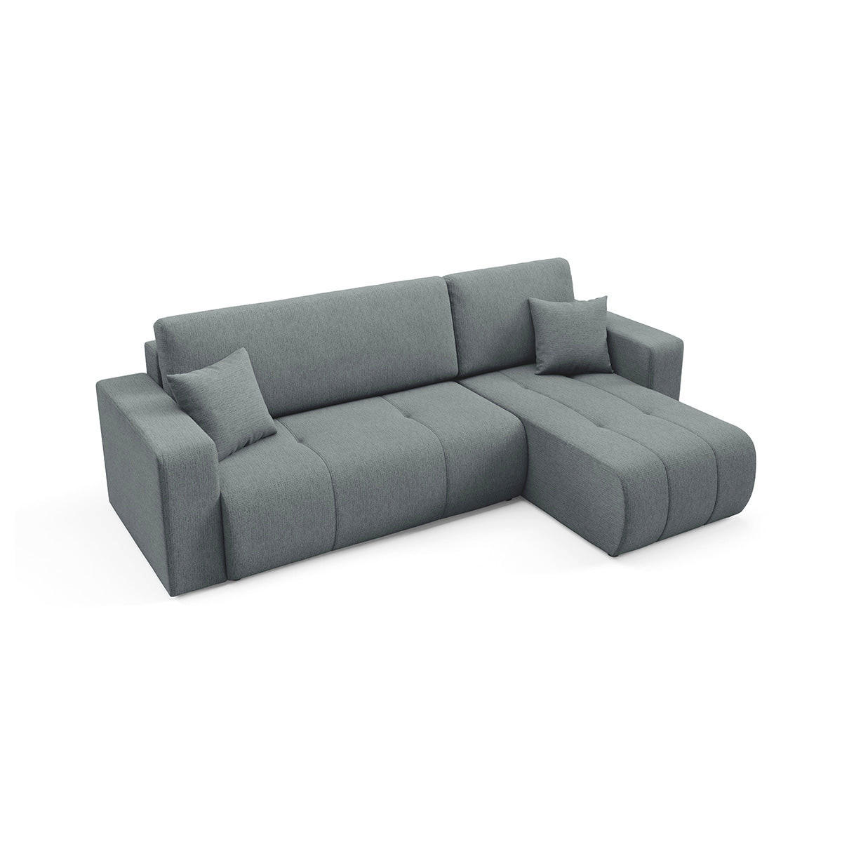 ECKSOFA Vasco 3 Sitzplätze Grau - Grau, Holz (247/145cm) - Petits-meubles