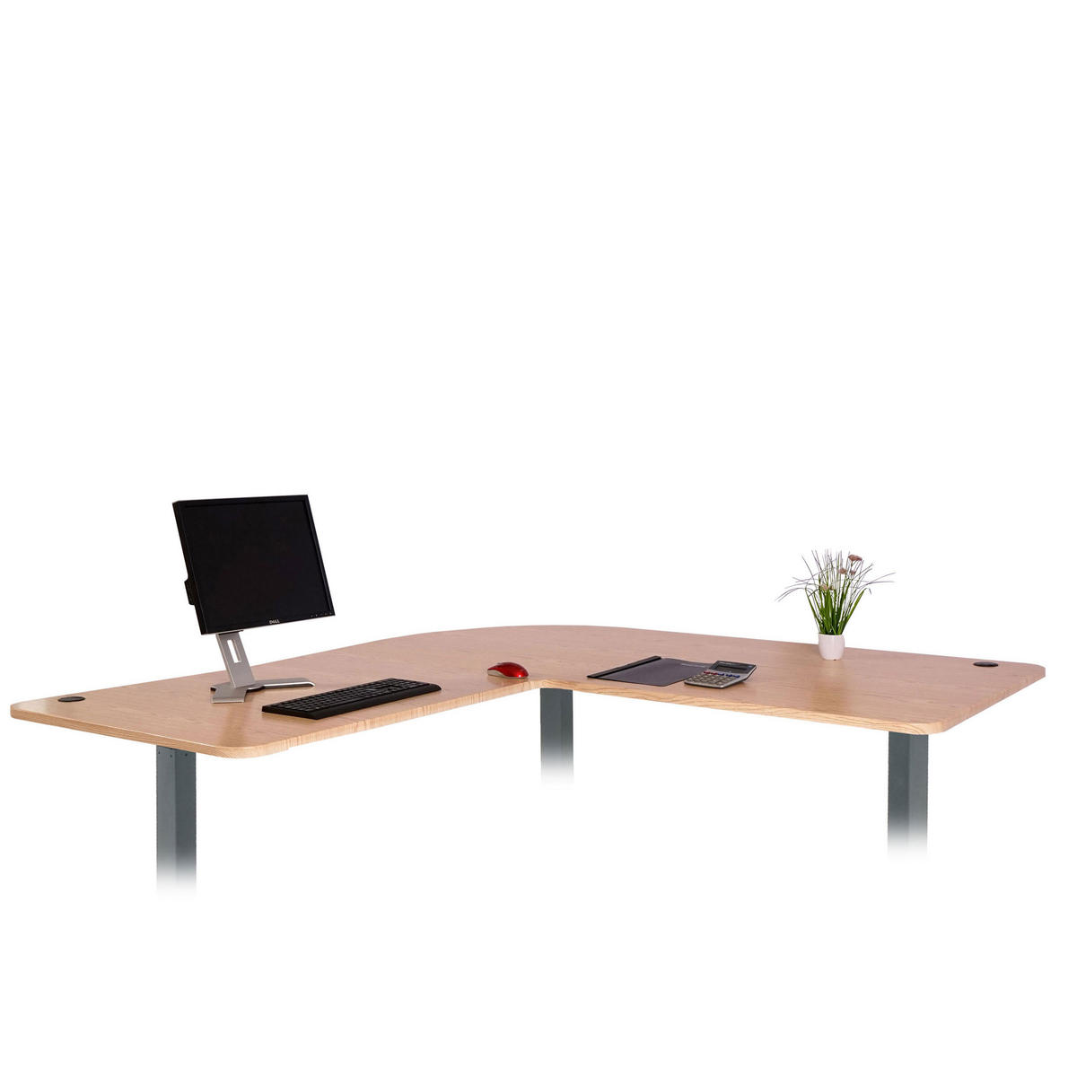 TISCHPLATTE FÜR ECK-SCHREIBTISCH Hellbraun - Naturfarben, Holz (97/177/2cm) - MCW