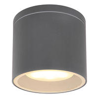 DECKENLEUCHTE Aluminium Anthrazit matt - Anthrazit, Glas (10.8/10.8/9.6cm) - Globo Lighting