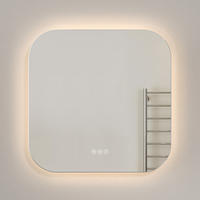BADSPIEGEL mit Beleuchtung Quadratischer 60/60 cm - Weiß, Glas (60/2.5/60cm) - EMKE