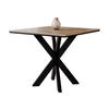 ESSTISCH Paro - Eiche Wotan/Schwarz, Holzwerkstoff/Metall (90/90/74cm) - MIRJAN24