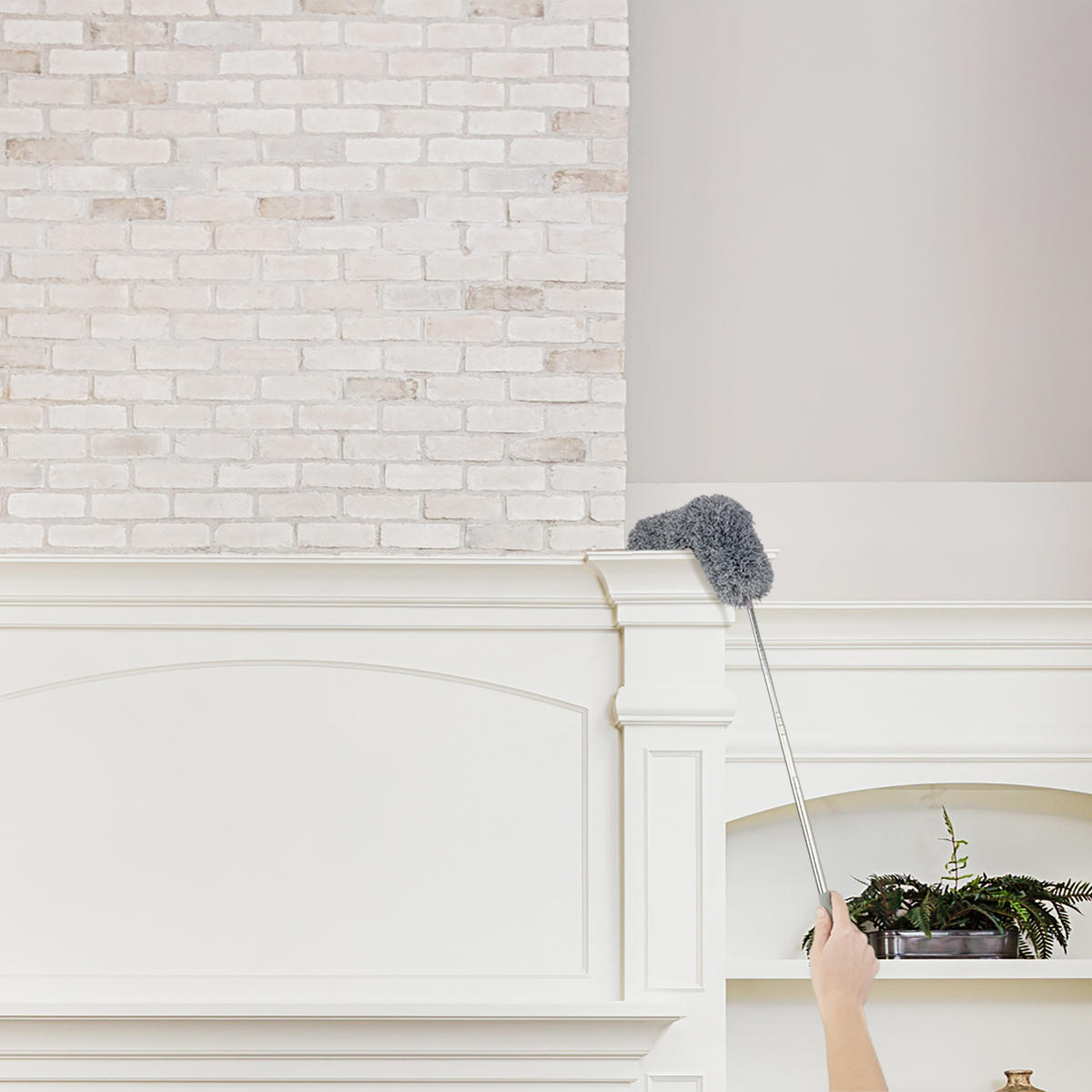 STAUBWEDEL - Multicolor, Kunststoff/Textil (9/250/9cm) - Relaxdays