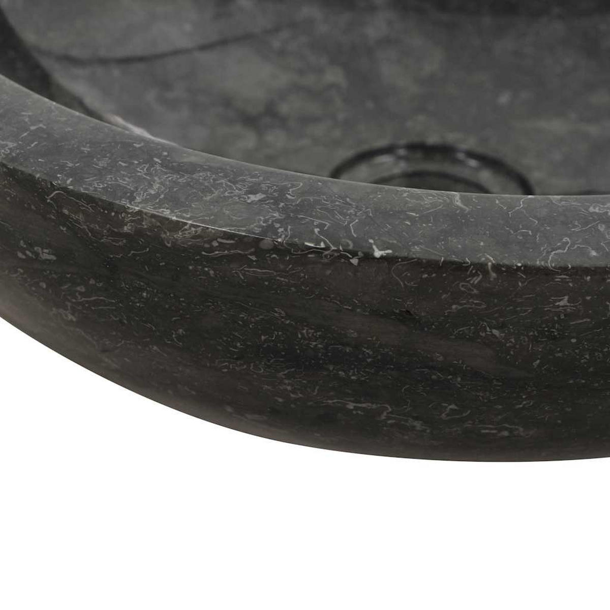 WASCHBECKEN Lackey 40/40/12 cm - Schwarz, Stein (40/12/40cm) - Nettlife
