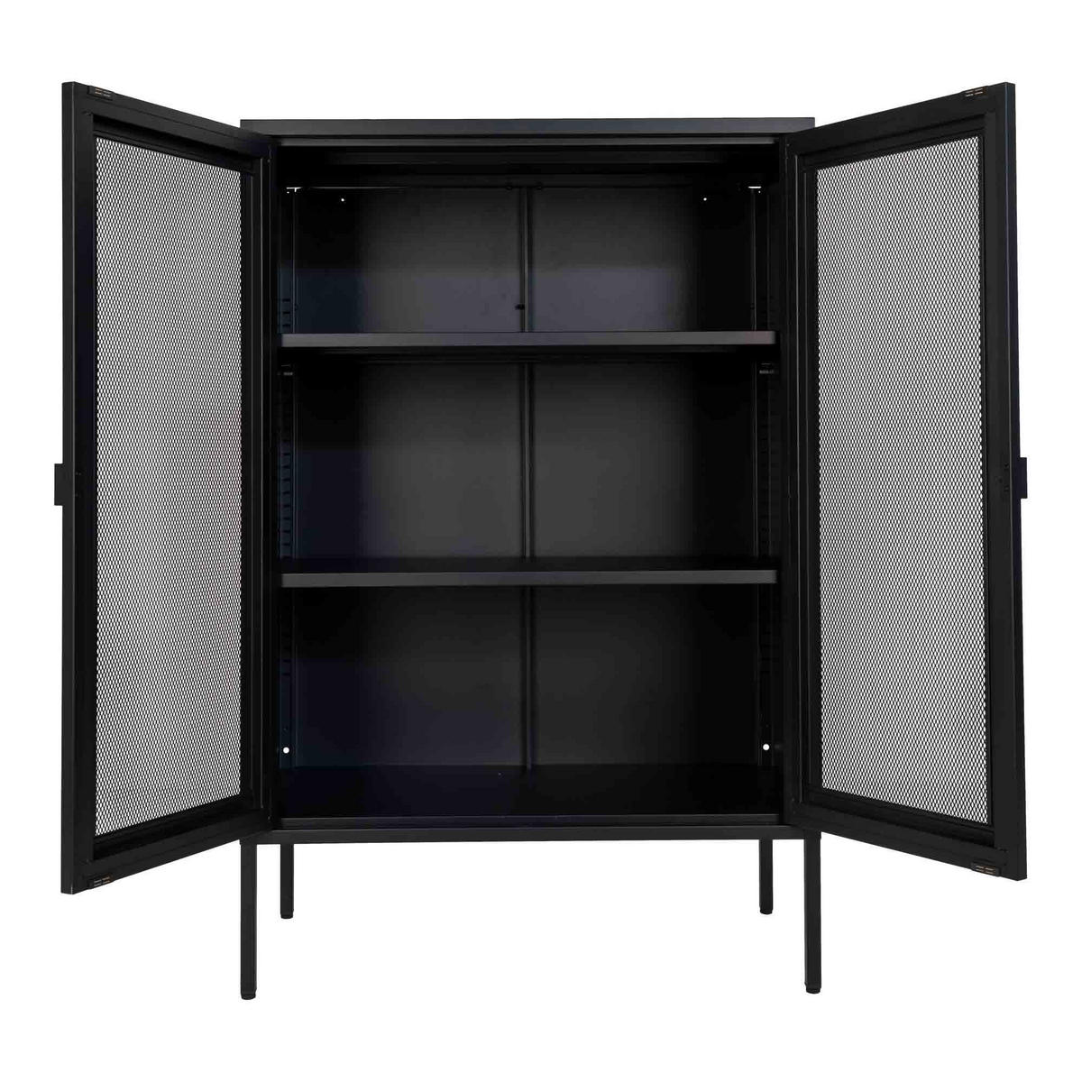 VITRINE Schwarz - Schwarz, Holzwerkstoff (80/120/40cm) - ebuy24