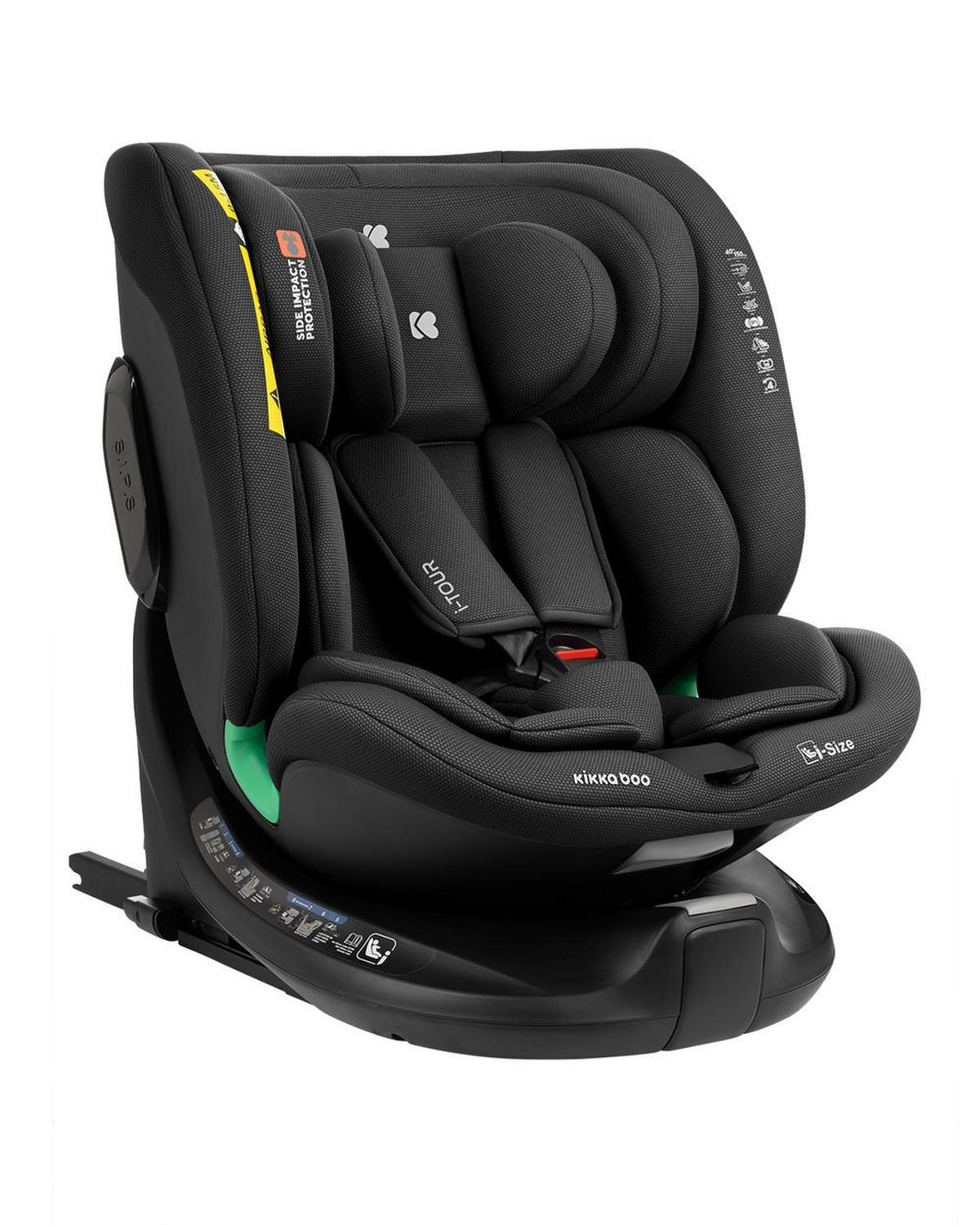 KINDERSITZ i-Tour i-Size schwarz (40-150 cm) Gruppe 0+/1/2/3, Isofix, drehbar - Schwarz, Kunststoff (44/56/50cm) - Kikka boo