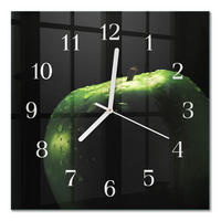 WANDUHR 30x30 cm - Apfel - Grün, Glas (30/30/0.4cm) - TULUP