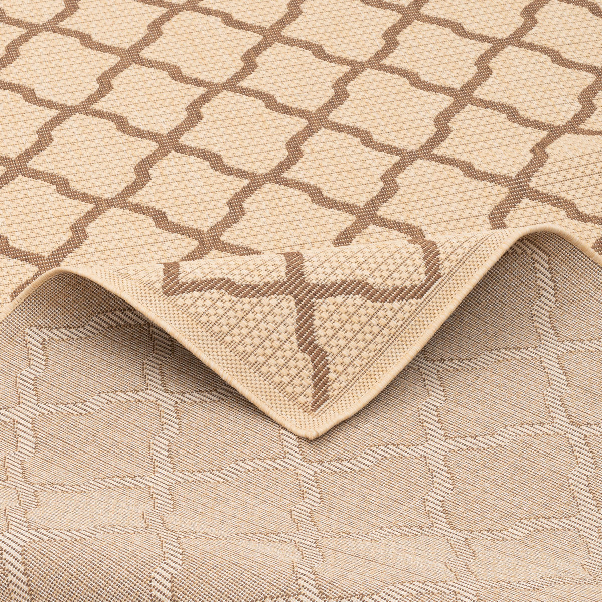 IN & OUTDOOR TEPPICH FLACHGEWEBE VALENCIA MODERN - Beige, Textil (80/150cm) - Pergamon