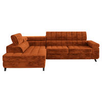 ECKSOFA Nord, Seite: Links - Schwarz/Bronzefarben, Holz/Textil (264/203cm) - MIRJAN24