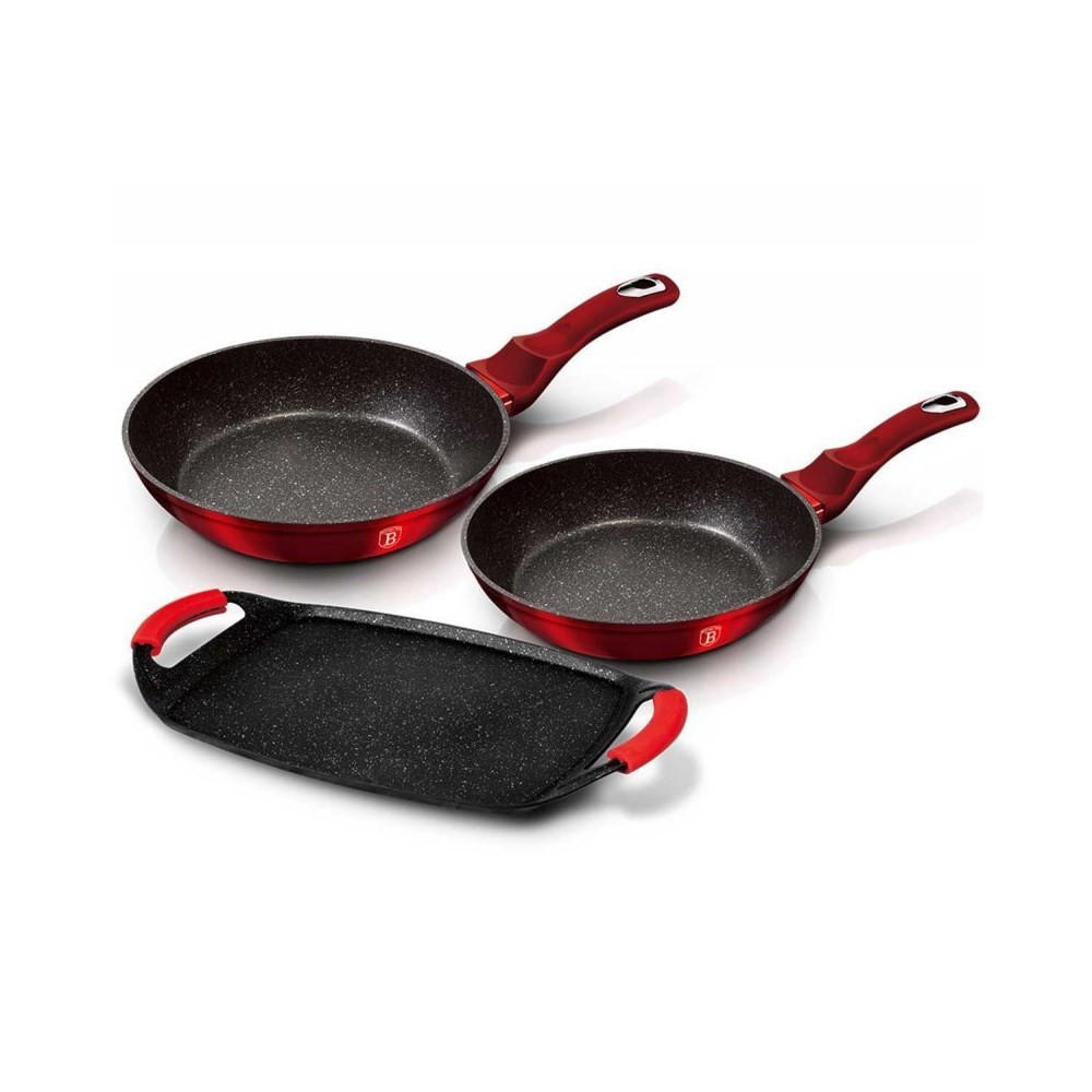 PFANNENSET Rot 23/36/5 cm BH1668 - Rot, Kunststoff - Berlinger Haus
