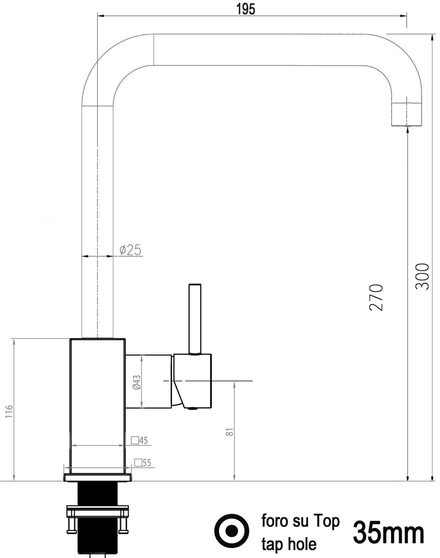 Thumbnail - Vizio Küchenarmatur,, Chrom, Metall, 19.5x30x19.5 cm, flexible Anschlussschläuche, schwenkbarer Auslauf 360°, Keramikkar...