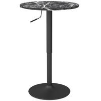 BARSKI stol 60/60/68-93,5 cm crni od šperploče s podesivom visinom - crna, drvni materijal (60/60/93.5cm) - OKWISH