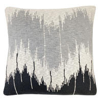 DEKOKISSEN Welle gestrickt Anthrazit 50x50 - Anthrazit, Textil (50/50/12cm) - Malagoon