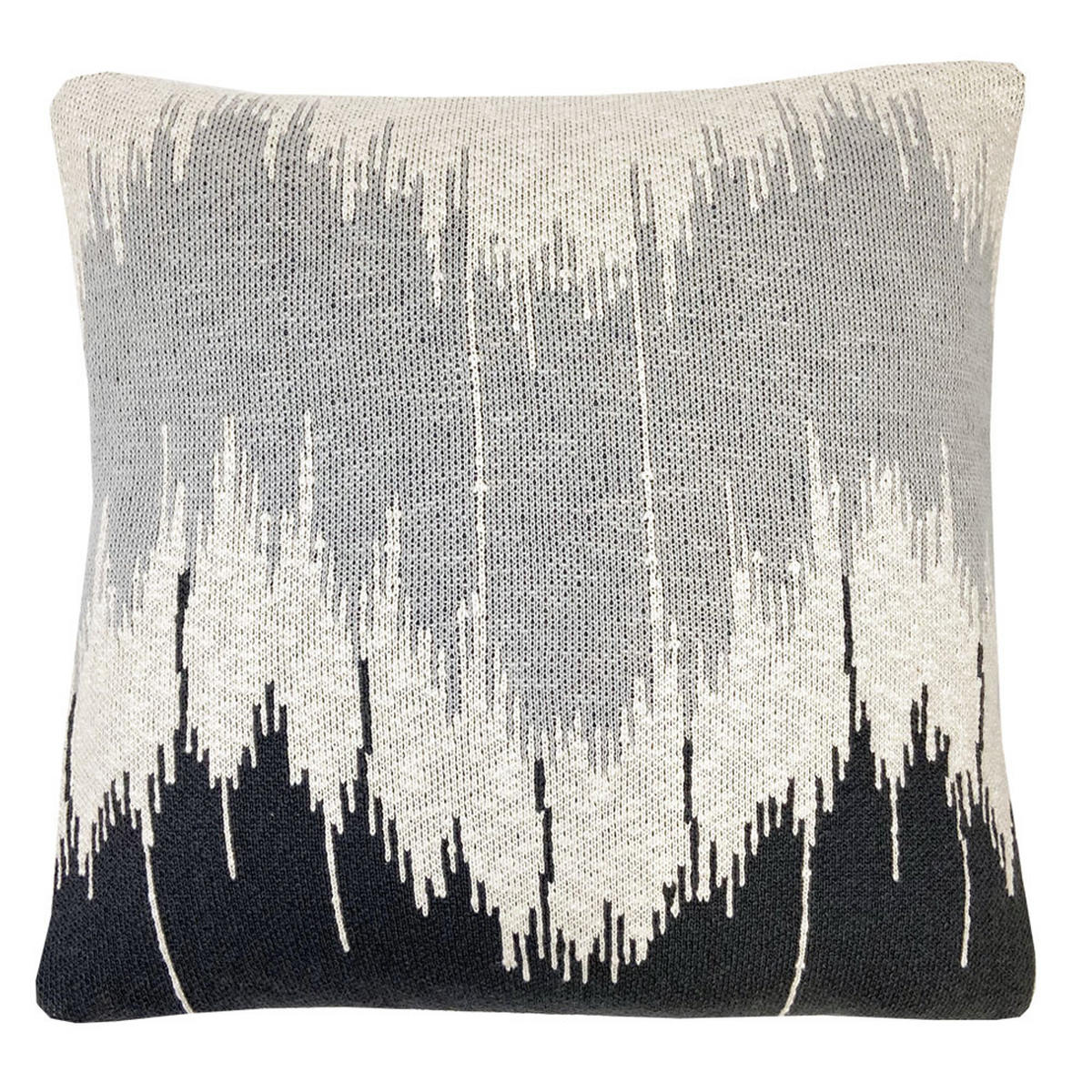 DEKOKISSEN Welle gestrickt Anthrazit 50x50 - Anthrazit, Textil (50/50/12cm) - Malagoon