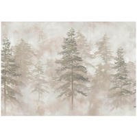 FOTOTAPETE Wald Bäume Beige 350x250 cm - Multicolor, Papier (350/250cm) - Wallarena