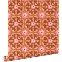 TAPETE Fliesenmuster 50 x 900 cm - Terracotta, Papier (50/900cm) - ESTAhome