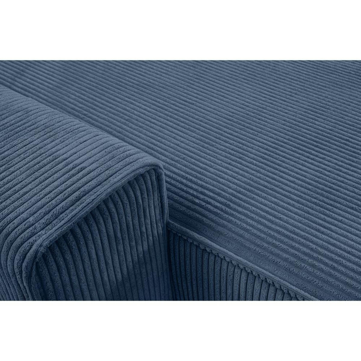 SEDACÍ SOUPRAVA Hektor U s funkcí spaní, tmavě modrá - černá/tmavě modrá, textil/plast (377/94/152cm) - Beautysofa